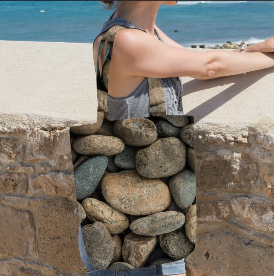 Сумка шопер еко "Велике каміння макро", фото 1