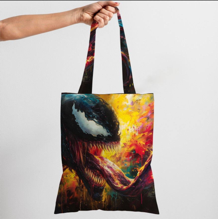 Сумка шопер еко "Веном марвел фарби арт", фото 1