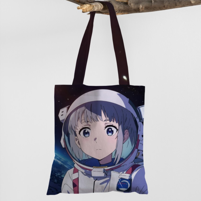Сумка шопер еко "Дівчина космонавт скафандр космос аніме", фото 1