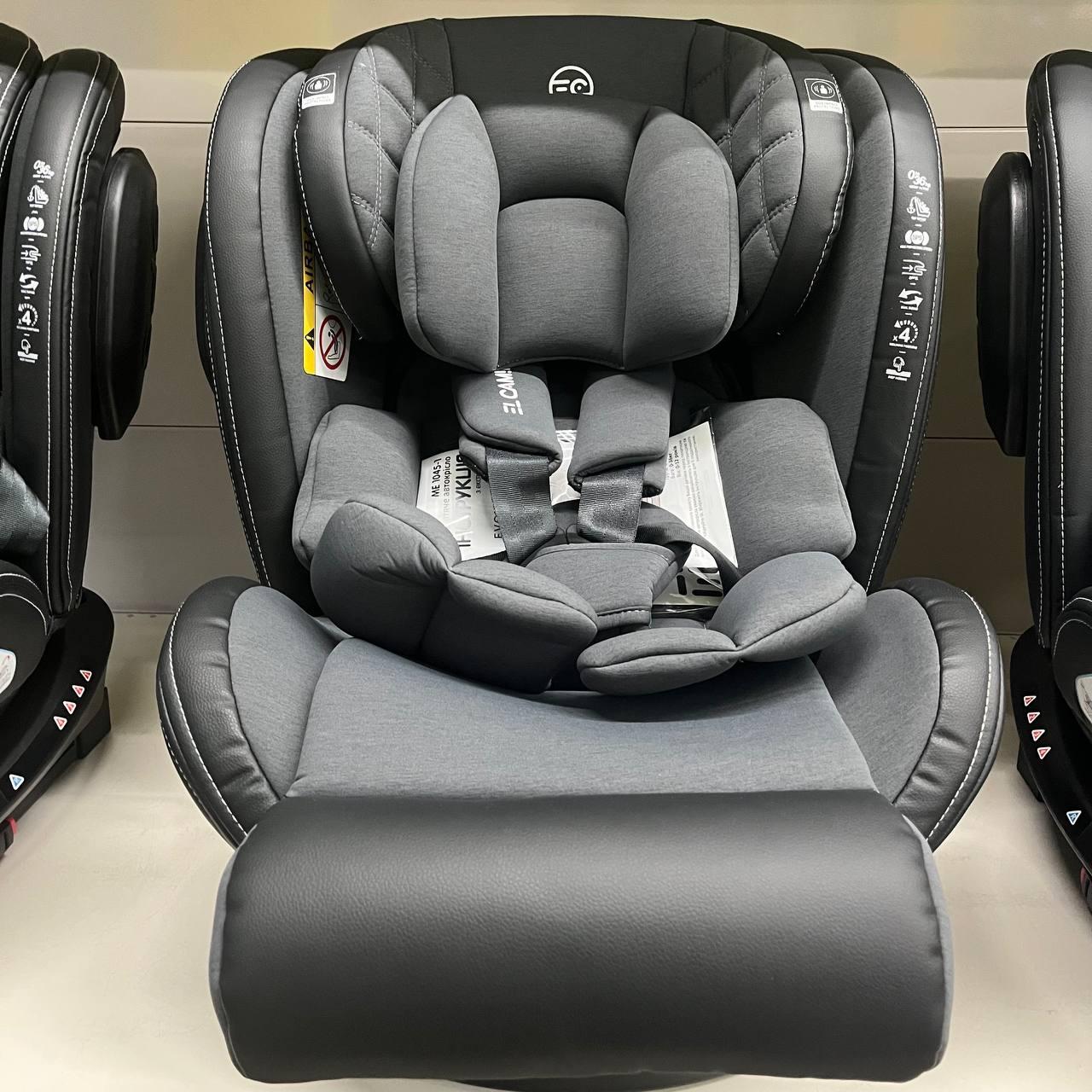 Дитяче автокрісло із системою Isofix від народження до 12 років El Camino Evolution 2 360o Темно-сірий