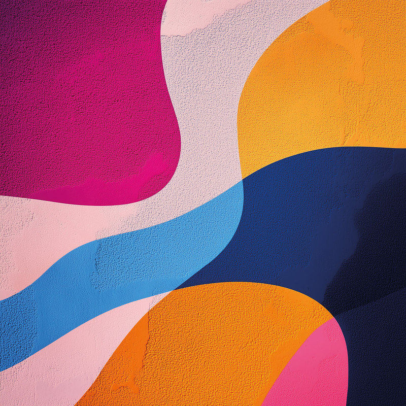 Фотофон вініловий яскрава абстракція рожевий синій жовтий, фон для фотографії 60x60 см, №551734, фото 1