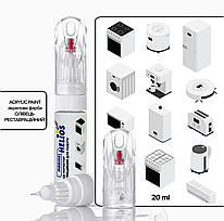Олівець коректор для побутової техніки, кераміки, метал, дерево, пластик MOBIHEL Акрил Білий 20 мл