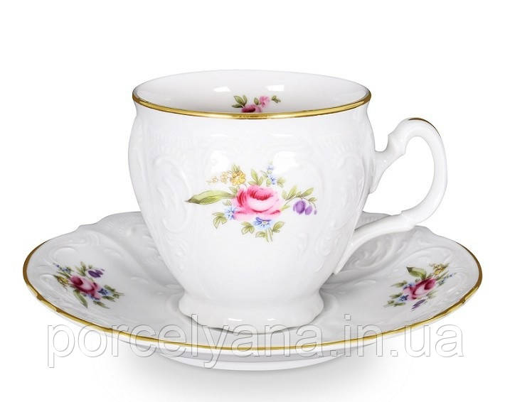 Набір чашок із блюдцями 170 мл 6 шт Bernadotte Мейсенський букет 5309011, фото 1