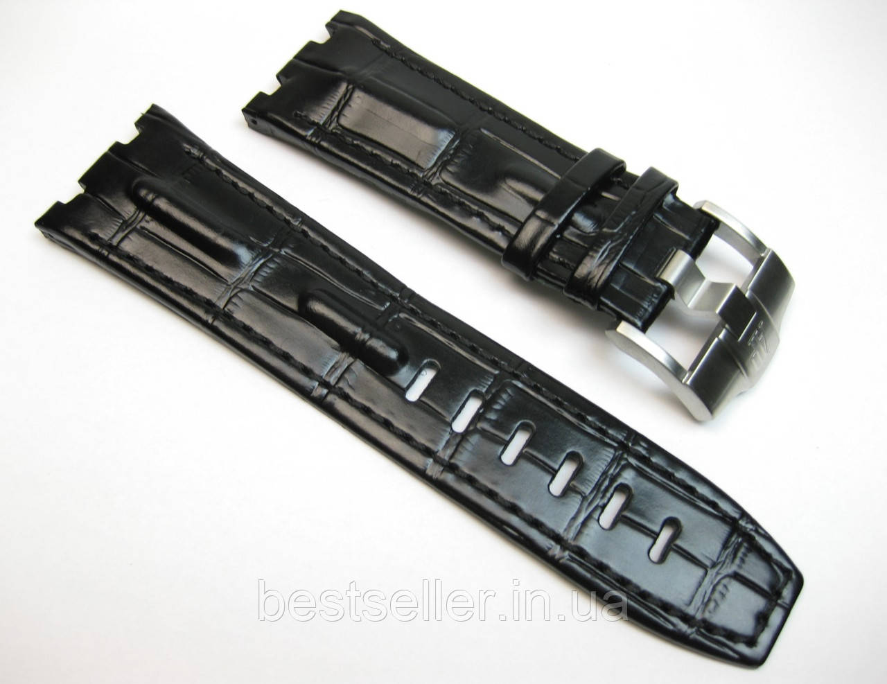 Ремінець Audemars Piguet 28x24 mm BLACK ALLIGATOR