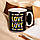 Велика керамічна кружка "Do what you love", 1 літр, Чорна (Кружка гігант), фото 6