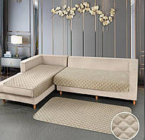 Накидки-дивандеки на кутовий диван і крісла, багатофункціональні 3 полотна