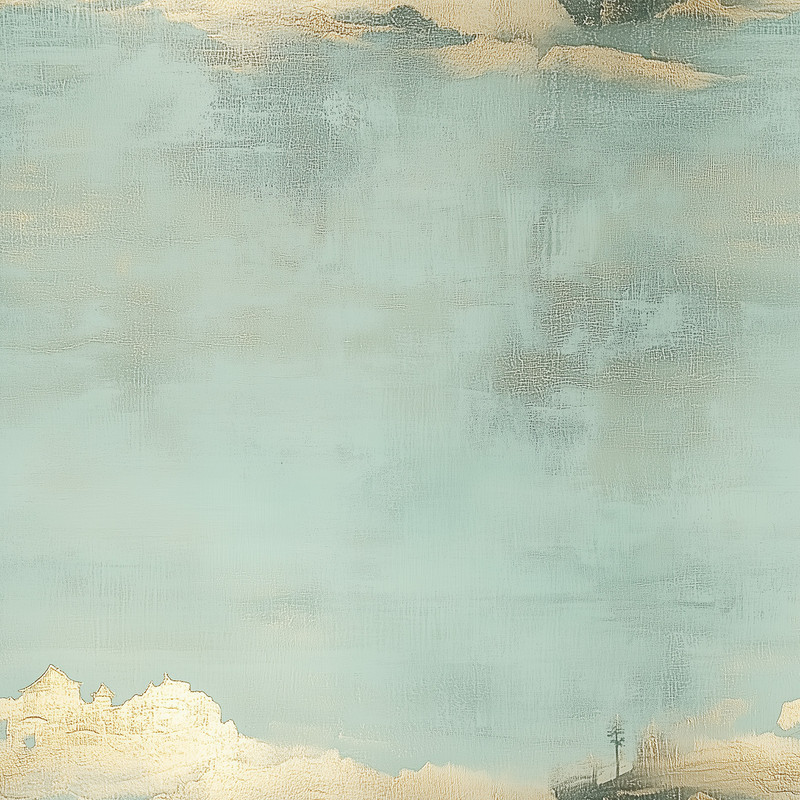 Вініловий фон для фото м’ятно-блакитний вінтаж з золотистими потертостями, 60x60 см, №551870, фото 1