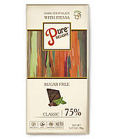 Шоколад чорний «Pure Delight» 75% какао зі стевією 90 г STEVIASUN OST-1512