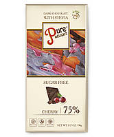 Шоколад чорний «Pure Delight» 75% какао з вишнею й ацеролою зі стевією 90 г STEVIASUN OST-1513