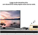 Аудіо декодер 5.1 HDMI ARC ЦАП Bluetooth оптичний SPDIF конвертер звуку в аналоговий 3x3.5мм з Bluetooth, фото 8