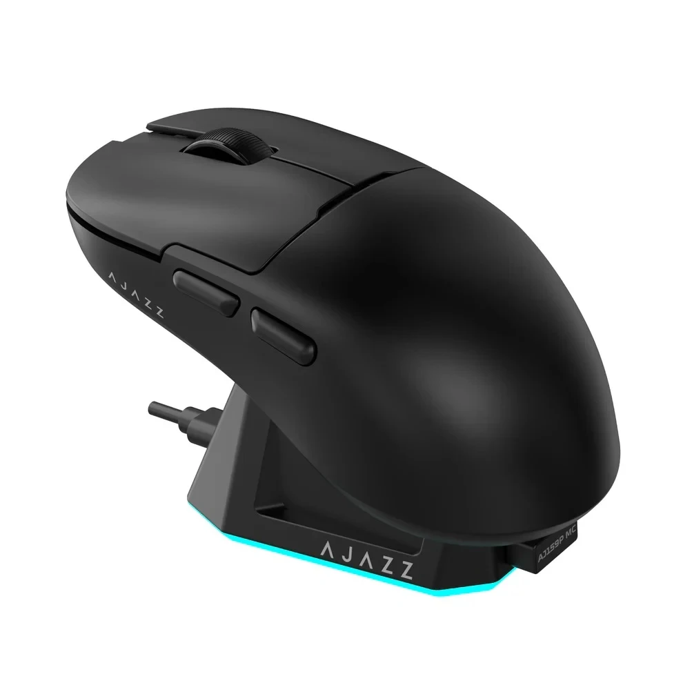 Миша Ajazz AJ159P MC бездротова ігрова PAW3311 із зарядною док станцією — Чорний
