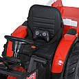 Дитячий електротрактор із заднім і переднім ковшем TOP-WORKER з причепом (червоний колір), фото 9