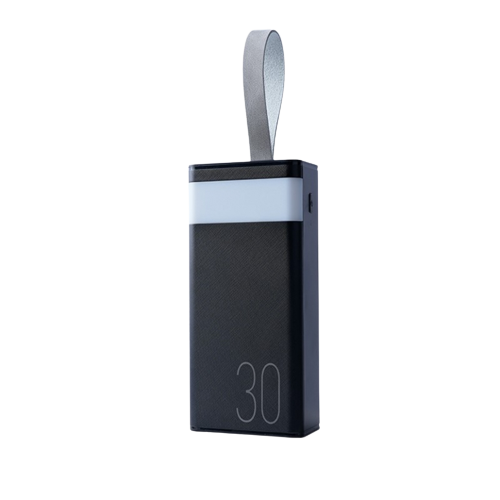 Зовнішній акумулятор Remax Chinen Type-C 20 W + 2 USB 22.5 W 30000 mAh LED Чорний (RPP-320)