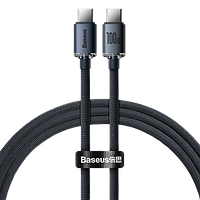 Кабель Baseus Crystal Shine Type-C to Type-C 100W 1.2M Черный (CAJY000601)
