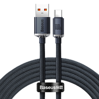 Кабель Baseus Crystal Shine USB 2.0 to Type-C 100W 2M Черный (CAJY000501)