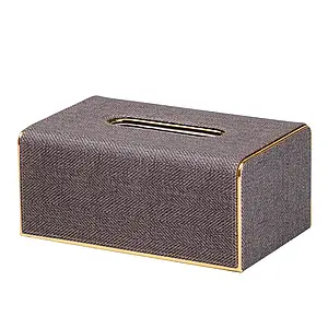 Текстильна серветниця 21х13х9 см прямокутна для дому та кафе Органайзер для серветок коричневий