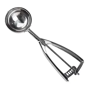 Кругла ложка для морозива 6,5х22,8 см з нержавіючої сталі