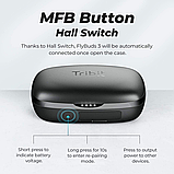 Бездротові навушники Tribit FlyBuds 3 TWS із зарядним кейсом на 2600 mAh (Чорний), фото 5