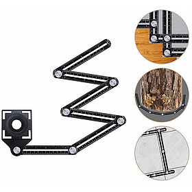 Лінійка чотиристоронній шаблон шаблометр ручний AR-02 Алюміній