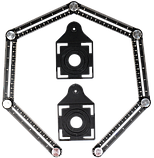 Лінійка чотиристоронній шаблон шаблометр ручний AR-02 Алюміній, фото 3