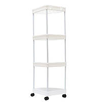 Етажерка кутова на колесах Corner Storage Rack 4 яруси 28 х 22 х 85 см