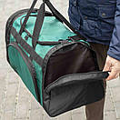 Велика спортивна дорожня сумка чорно-зелена тканинна для тренувань та поїздок BIZ Black-Green на 60L, фото 6