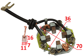 Щітковий вузол стартера NISSAN Terrano King Cab 3.0 i V6