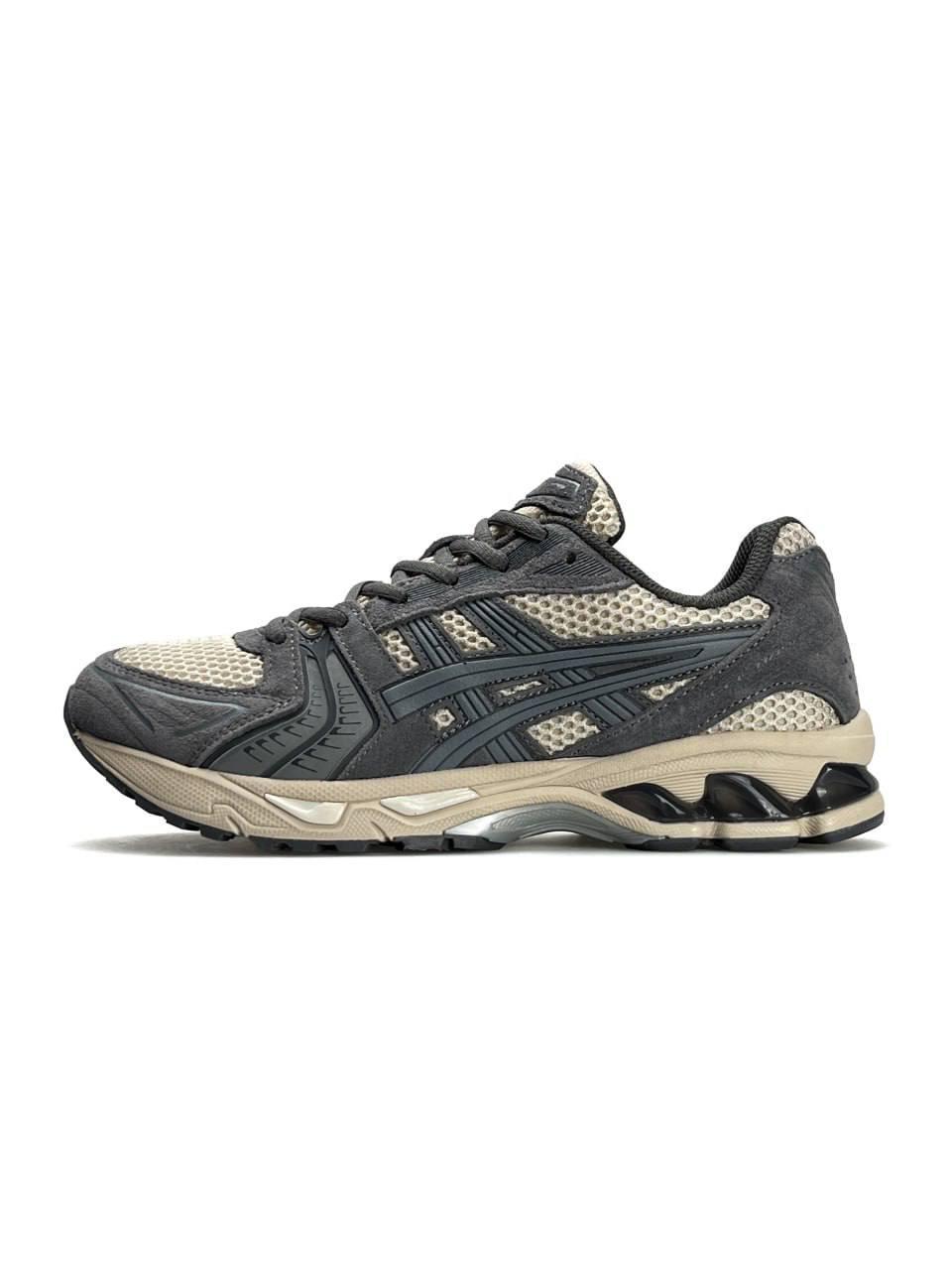 Чоловічі кросівки ASICS Gel-Kahana 14 Grey Beige, чоловічі кеди Асикс шкіра замша текстиль сірі. Чоловіче взуття