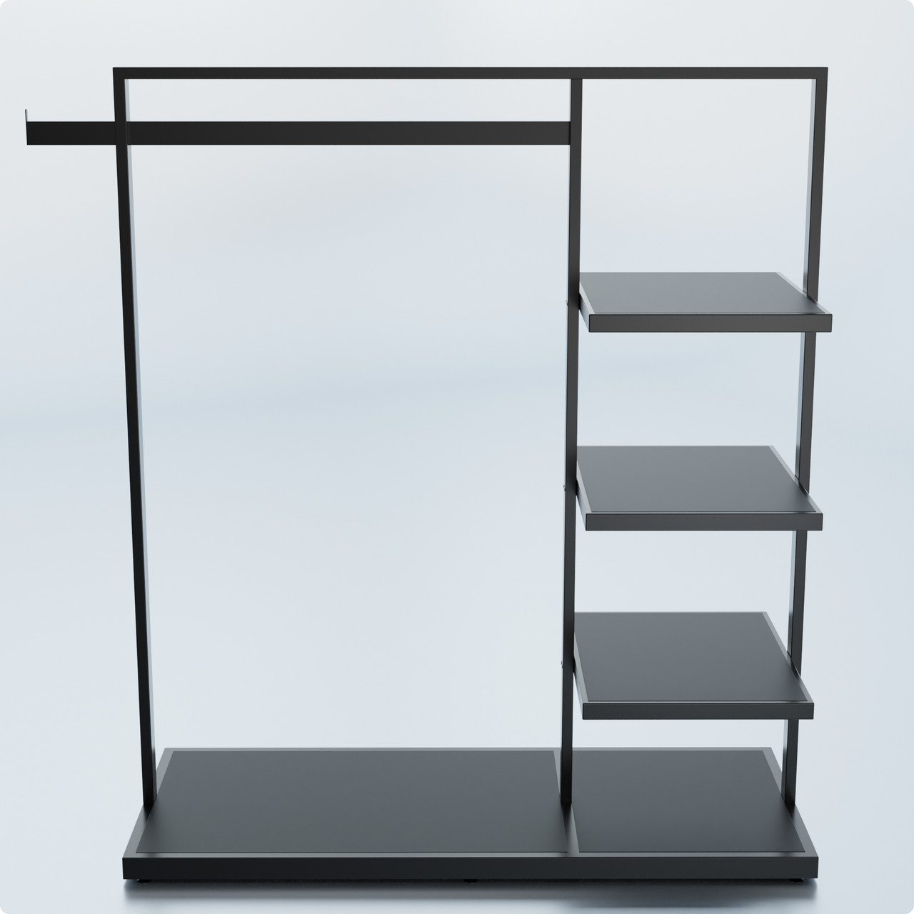 Стійка "SNIP" H1350 L1200 W500. Рейл торговий для одягу для дому та бутіка., фото 1