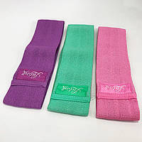 Гумки для фітнесу та спорту WOW LT-003 Набір тканинна стрічка еспандер 3 шт, Джгут еспандер для заняття