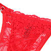 Трусики сексуальні мереживні Star Night з декоративною фурнітурою Love червоні, L, фото 9