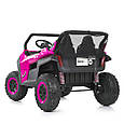 Двомісний дитячий електромобіль Багі Joy UTV (рожевий колір) 4WD, фото 5