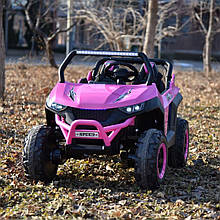 Двомісний дитячий електромобіль Багі Joy UTV (рожевий колір) 4WD