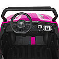Двомісний дитячий електромобіль Багі Joy UTV (рожевий колір) 4WD, фото 8