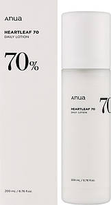 Лосьйон для обличчя заспокійливий з екстрактом хаутюйнії Heartleaf 70 Daily Lotion ANUA, 200 мл