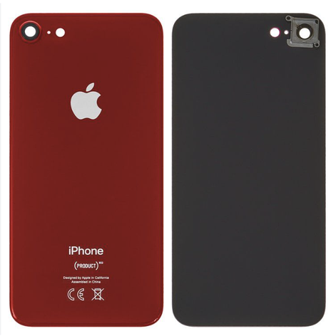 Задня кришка для iPhone 8, червона, у комплекті скло камери, оригінал (54), фото 1