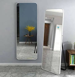 Дзеркало напольне/настінне для магазину одягу в білій рамі 170х55 см