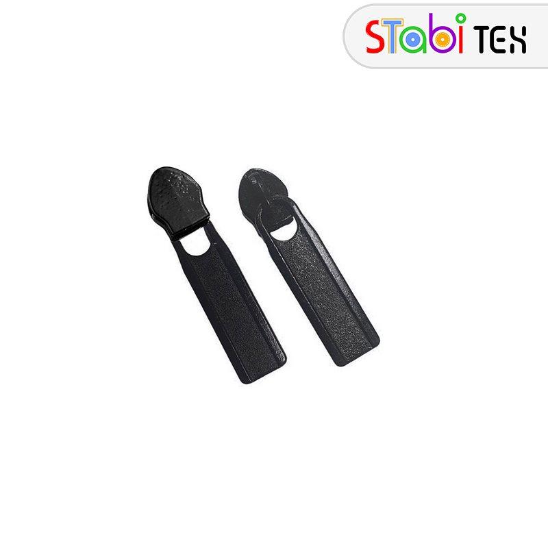 Бігунок для застібки-блискавки спіральної тип7 NITRA Чорний глянець