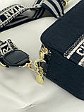 Сумка жіноча Christian Dior чорний текстиль крос-боді Діор, фото 4