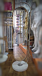 Дзеркало напольне для магазину одягу срібло 180х40 см