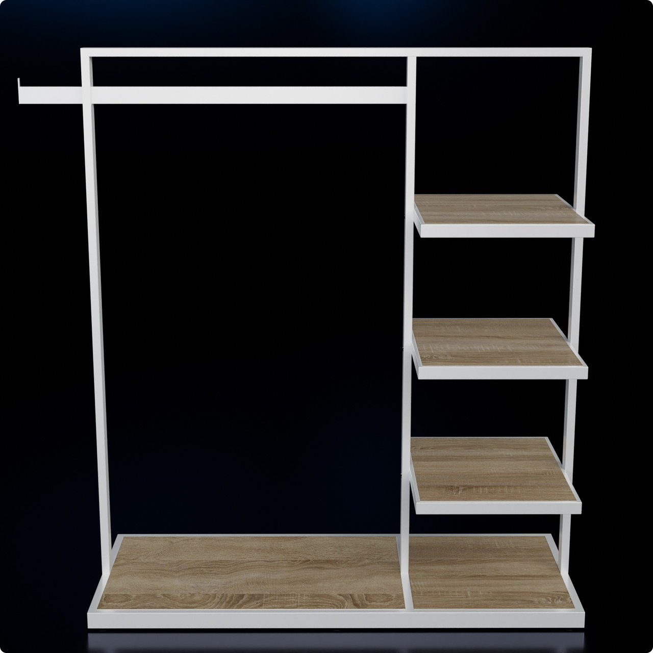 Стійка "SNIP" H1350 L1200 W500. Рейл торговий для одягу для дому та бутіка., фото 1