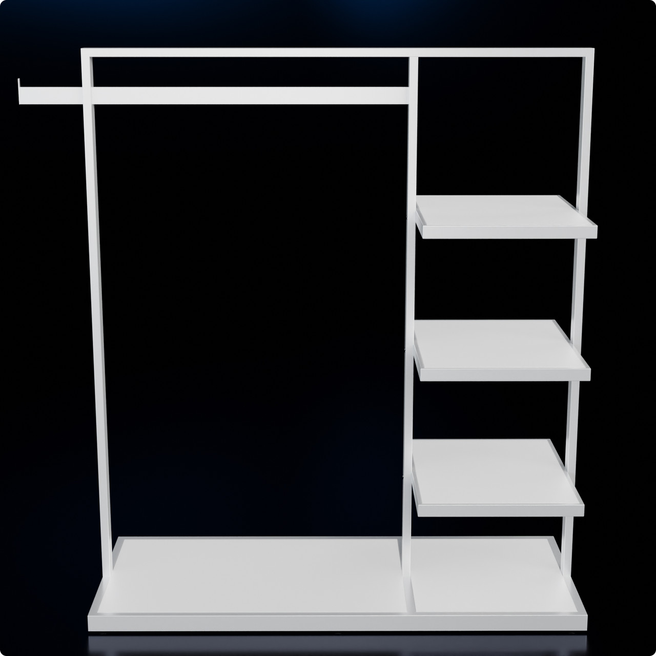 Стійка "SNIP" H1350 L1200 W500. Рейл торговий для одягу для дому та бутіка., фото 1