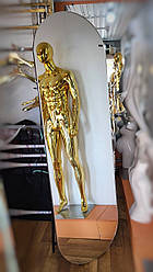 Дзеркало напольне для магазину одягу в срібній, золотій, чорній рамі, 180х40 см