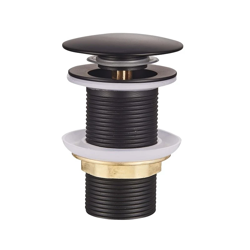 Донний клапан для умивальника Champion POP-UP-02 Black 1 1/4'' (Чорний), фото 1