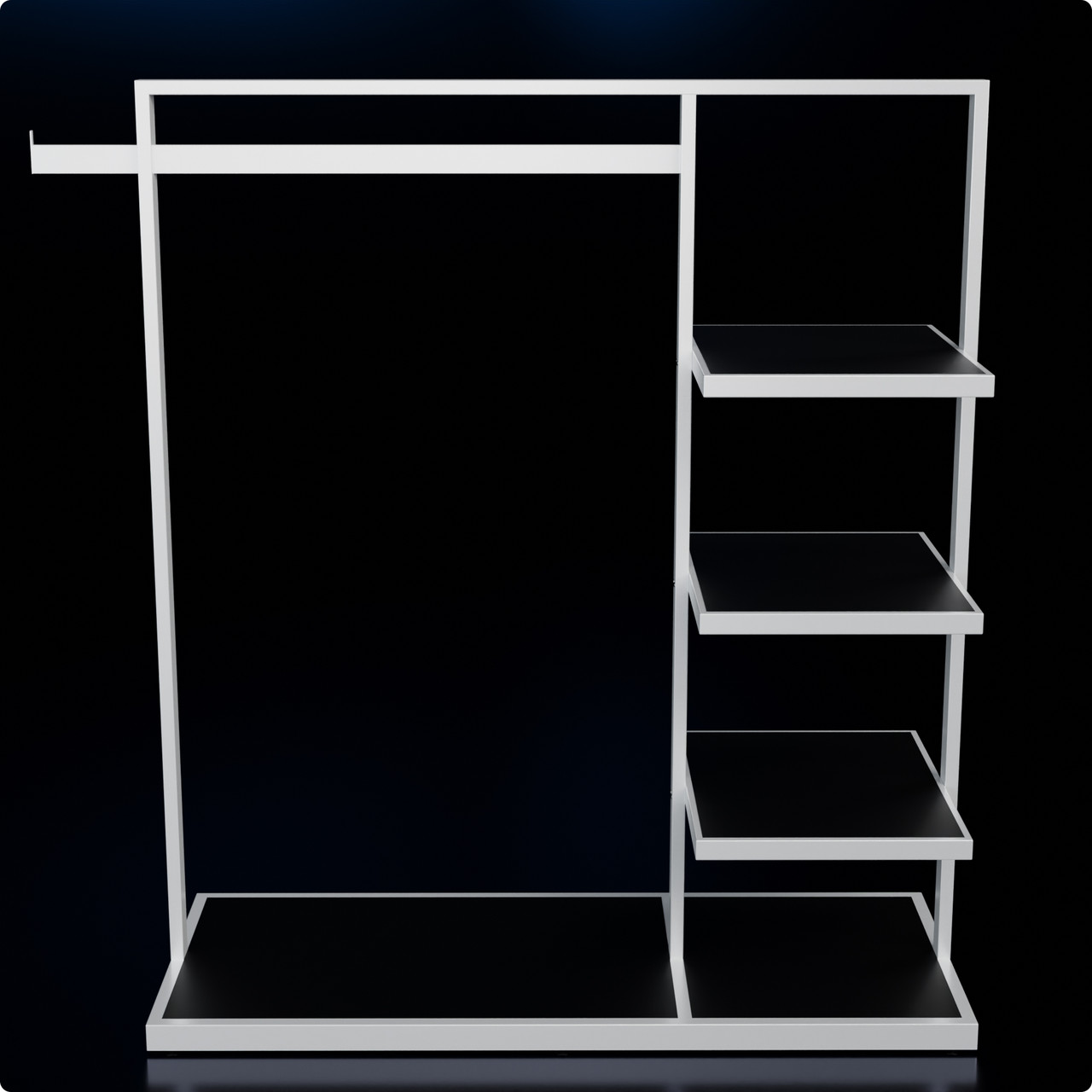 Стійка "SNIP" H1350 L1200 W500. Рейл торговий для одягу для дому та бутіка., фото 1