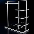 Стійка "SNIP" H1350 L1200 W500. Рейл торговий для одягу для дому та бутіка., фото 2