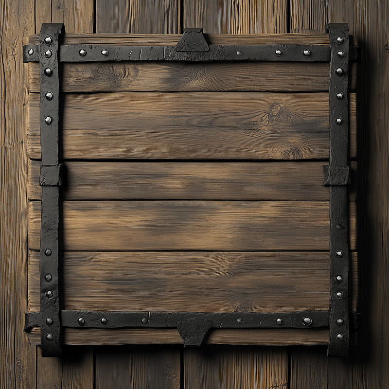 Вініловий фон для фото темні дерев’яні дошки з металевими накладками, фотофон 40x40 см, №552699, фото 1