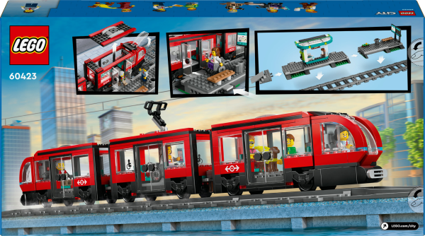 Конструктор LEGO City Трамвай і вокзал у центрі міста 811 деталей
