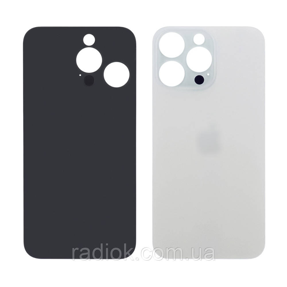 Заднее стекло корпуса для Apple iPhone 13 Pro Max Graphit (серое) маленький вырез под камеру