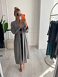 Жіночий кардиган з двосторонньої ангори, довгий стильний кардиган, фото 2